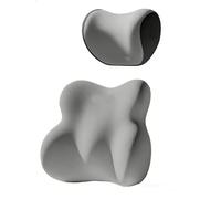 Car Headrest Lumbar Support Cushion for Opel Insignia Turbo OPC Line, Ergonomic Car Seat Neck Pillow and Pillows Cushion Memory Foam Pad, A/Light Gray