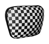 Car Headrest, Neck Pillow for Car,Black and White Checkered Neck Pillow Breathable - Car Lumbar Support with Washable Blanket Sleep Support for Trucks
