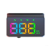 Car Heads Up Display with 3 Inch Screen Speedometer Showing KMh MPH Units and Three-Stage Flashing Overspeed