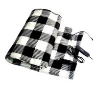 Car Heated Blanket Warm Soft 12v Electric Blanket with Timer Function and Heat Settings for Winter SUV RV Camping 39x28 inch Black and White 12v Heated Car Electric