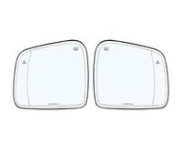 Car Heated Mirror Glass Compatible With Jeep For Grand For Cherokee 2011-2021 Car Rearview Door Side Mirror Lens Glass With Blind Spots Heated 68082635AB 68082638AB(1 pair)