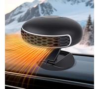 Car Heater, 12V Portable Auto Fan Heater 2 in 1 Heating/Cooling Function Fast Heating Car Defrost Defogger, Plug into Cigarette Lighter 360 Degree Rotation Defroster Defogger for Car Windshield