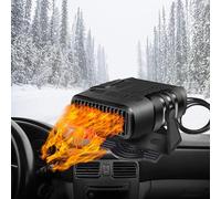 Car Heater Defogger, 150W 12V Anti-Fog Plug in Cigarette Lighter Portable Heater Fan 2 in 1 Heating/Cooling Mini Car Heater Defroster with Ergonomic Handle Windshield Defogger Defroster