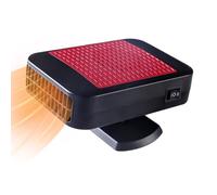 Car Heater Fan - 12 Volt Plug Power Supply, Speed Settings, Compact Personal Climate Control | Cold Weather, Taxi, Defrosting, Excursions, Camping, Outdoor, Wint