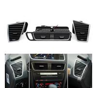 Car Heater Outlet LHD Car Front Dashboard Middle Left Right AC Vent Outlet Grille For Q5 2009-2018 8R1820951 8R1820901 8R1820902 Dashboard Air Vent Grille(LHD 3PCS SET)