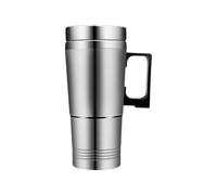 Car Heating Cup 12V 24V Leakproof Stainless Steel Liner Coffee Cup | Portable Electric Car Kettle for Tractor Truck ATV Vehicle Trailer RV Sedan Road Trip