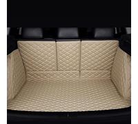 Car High Side Trunk Leather Mat For Peugeot 3008 2018-2021, Auto Boot Mat Dust-Proof Boot Liner Tray Anti-Scratch Mat Tailored Cargo Storage Protector Pad Foldable Carpets Accessories,F/Beige