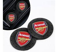 Car Holder Coasters, 2PCS Silicone Non-Slip Auto Insert for Arsenal Football Fans, Unisex Mat for Arsenal Football