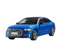 Car Home Adornment Toy 1:18 for Audi A6 L Alloy Car Diecast Metal Model Simulation Sound Light Pull Back Toy Collect Display Ornament Gift(Batteries Not Included)(Blue)