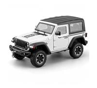 Car Home Adornment Toy 1:24 for Jeep for Wrangler for Rubicon Off Road SUV Alloy Metal Diecast Model Car Sound & Light Pull Back High Simulation Battery not included(White)