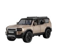 Car Home Adornment Toy 1:32 for Prado SUV Car Model Toys Alloy Die-casting Pull Back 6 Doors Opened Sound Light Off-road Vehicle Battery not included(Yellow)