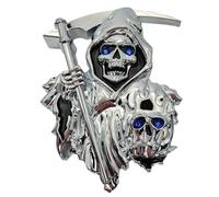 Car Home Car Decoration Grim Reaper 3D Car Decal - Unleash The Dark Side with This Sinister one Badge Skull Enthusiast! (a)