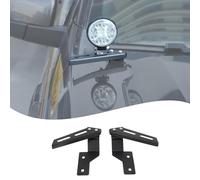 Car Hood Hinge Ditch Light Mount Brackets Compatible with Ford Ranger 2015-2022 Truck Hood Pod LED Spotlight Work Light Mounting Bracket Accessorie (Black B)