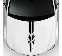Car Hood Stripe Decals Auto Racing Flame Stripes Sticker Vinyl Graphics Decorative Decal for Cars/Trucks/SUVs (Black)