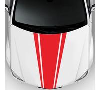 Car Hood Stripe Decals Auto Racing Stripes Sticker Vinyl Graphics Decorative Decal for Cars/Trucks/SUVs (Red)