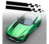 Car Hood Stripe Sticker Auto Racing Body Side Decal Body Vinyl Pinstripe Decal Stickers Modified Decoration for Car, Sports Racing Stripe Stickers Black