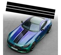 Car Hood Stripe Sticker Auto Racing Body Side Stripe Decal, Body Vinyl Stripe Pinstripe Decal Stickers Modified Stripe Decal Decoration for Car, Sports Racing Stripe Stickers, Black