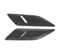 Car Hood Vents 1 Pair Bonnet Air Outlet Trim Decoration Cover Replacement Compatible With For Range Rover Sport L494 2014-2022(Black2)