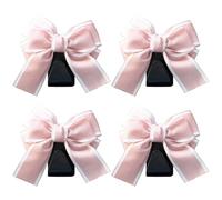 Car Hooks for Headrest 4PCS Cute Bow Purse Hook Easy to Install Decorative Car Seat Hooks for Purses and Bags Auto Accessory