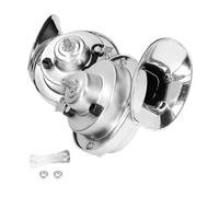 Car Horn 2Pcs 12V 48W Car Horn Waterproof Train Horn Dual-tone Signal Super Loud Horn For Motorcycle Car Truck SUV Boat Car Horns(Silver)