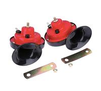 Car Horn 2Pcs 12V Car Horn 48W Waterproof Train Horn 300DB Horn Snail Horn For Motorcycle Car Truck SUV Boat Car Horns(Red)