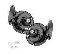 Car Horn 2Pcs 12V Loud Car Horn 300DB Waterproof Automotive Loudspeaker Universal Train Horns Motorcycle Truck Boat Car Horns(Black)