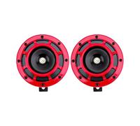 Car Horns Loud 12V Car Horn 12V 140DB Super Loud Universal Grille New Cool Color Scheme Motorcycle Modification Electricity(Red)