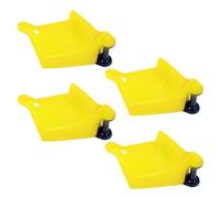 Car Hose Guide, Car Wheel Hose Guide, 4pcs Plastic Car Wash Hose Roller, Car Wheel Hose Slide Rollers Avoid Snagging (Yellow)