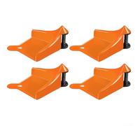 Car Hose Guide Wedge 4pcs Tire Roller for Washing - Plastic Anti-Pinch Tool Fits All Tyres 6.5 Inch(Orange)
