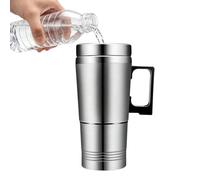 Car Hot Water Kettle 12V 24V Insulated Heating Coffee Cup | Car Heated Water Bottle for Coffee Milk Tea Traveling Commuting Road Trip Trailer