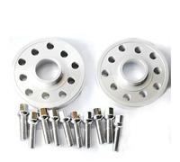 Car Hub Centric Adapter 20mm 5x112 CB=57.1 Wheel Spacer With Widen Ball Bolts 14X1.5 For Bora For Polo For Jett(Silver-20mm)