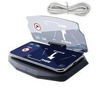Car HUD Display - 7.87 Inches Windshield Projector | 20cm ABS Head Up Display - Windshield Projection Device, Portable USB Powered Dashboard Screen Shows Speed RPM For Smarter Driving