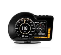 Car HUD Display with Double Mode Real Time Vehicle Data Speed Electric Water Temperature & Fault Code Reading Color LCD Head Up Display