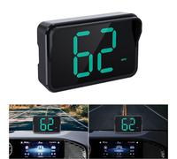Car HUD GPS Head Up Display Digital Speedometer with Non-Skip Speed for All Vehicles, Compatible with Cars Trucks Buses Scooters, Green Projection, 5V 2A, KMH/MPH, Includes Suction Cup Bracket