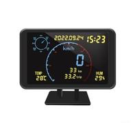 Car HUD GPS Head Up Display with Altitude & for compass - Dual Mode Speedometer Overspeed Alarm Auto Brightness Windshield Projector for All Vehicles