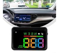 Car Hud Head-up Display for All Vehicles - Gps Speedometer with Led Digital Readout (KM/H For MPH) Auto-brightness Adjustment Speed Alarm Windshield Projector 3.92 X 2.56 X