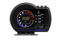 Car Hud Head-Up Display, Obd+gps Smart Instrument Panel, High-Definition Speedometer Diagnostic Tool Over-Speed Fault Ala