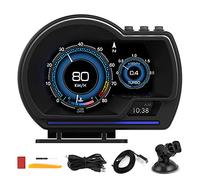 Car Hud Head Up Display Obd2 And Gps Dual System 3In Hd Screen Shows Real Time Speed Rpm Turbo Pressure With Overspeed Alarm For Car Truck 2020 Upgraded