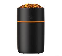 Car Humidifier, Aromatherapy with Colourful LED Simulation, Portable Moisturising Spray Essential Oil Diffuser(Black)