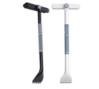 Car Ice Scraper Ice Scraper Snow Brush Portable Windscreen Ice Scraper Car Retractable Car Snow Brush Car Glass Ice Scrapers Snow Removal Scraper Long Handled Ice Scraper for Car Trucks (Grey)