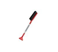 Car Ice Scraper, Snow Brush for Car Windscreen - Telescopic Snow Brush, With Foam Handle, Removable, Durable, for Cars, Trucks, RVs, Windshield Winterre (Red)