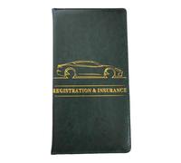 Car ID Holder, License Wallet - PU Car Insurance Wallet,Car Driver's License Holder and Organizer for Driver's License, Cards, Documents, green, riferimento alla descrizione, Please refer to