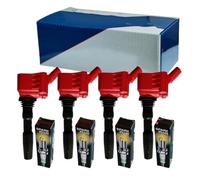 Car Ignition Coils Fit For Audi A1 A3 Fit For VW POLO GOLF MK7 Tiguan Passat 1.2T 1.4T Iridium Spark Plug Ignition Coil EA211(4coils 4spark plugs)