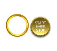 Car Ignition Key Ring Cover For A4 A6 A3 A5 Q3 Q5 Q7 Engine Start Stop Sticker Decorative Switch Button Trim Accessories Car Interior Trim Strips(2Pcs Gold)