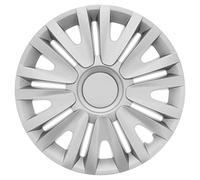 CAR+ Illinois Hub Cover 4-Pieces Set, 14-Inch Diameter, Silver
