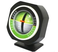 Car Inclinometer Level with LED Light - High Sensitivity Tilt Gauge for Slope Measurement - 360 Rotatable Dashboard Tool for Off Road SUV Truck - Black 7cm