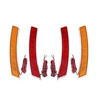 Car Indicator 18 For Auto Wheel Eyebrow LED Side Marker Light Bar 12V Direction Turn Warning Decorative Lamp For Car Pickup Truck For Offroad SUV Turn Signal Lamp(2x Red 2x Yellow)