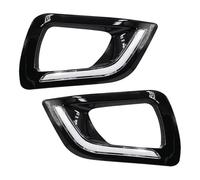 Car Indicator 2PCS Car Light For Nissan For Navara For NP300 2015 2016 2017 2018 2019 LED Daytime Running Light DRL With Turn Signal Fog Lamp Light Turn Signal Lamp(White,Black Cover)