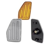 Car Indicator For Hummer For H3 2006-2010 For H3T 2009-2010 39smd Amber 2Pcs LED Bumper Fender Side Marker Light Turn Signal Lamps Side Turn Signal Lights(Silver)
