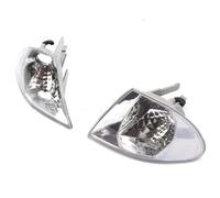 Car Indicator Turn Signal Light For BMW 3 Series For E46 Sedan 1999 2000 2001 Flashing Fog Housing Without Bulb Front Headlight Car Corner Lamp Vehicle Turn Light(Crystal white-LR)